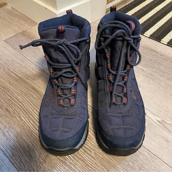 Columbia Firecamp Boots Waterproof Hiking Trail Blue Quilted Size 9 - Picture 4 of 9